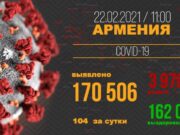 Статистика по коронавирусу, по состоянию на 22 февраля