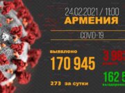 Статистика по коронавирусу, по состоянию на 24 февраля