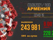 В Армении число выявленных случаев заражения COVID-19 достигло 243 981