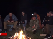 Участники шествия из Иджевана зажгли костер (прямое включение)