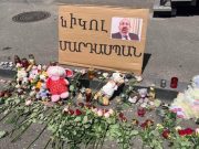 На месте гибели Соны Мнацаканян появился плакат «Никол-убийца»
