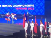 Флаг Арцаха на церемонии открытия чемпионата Европы по боксу в Ереване