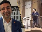 Oragir.news: женщина вылила на Алена Симоняна бокал вина, тот в ответ плюнул ей в лицо