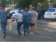Полицейские подвергли приводу участников антироссийской акции на площади Свободы
