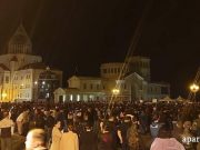 В Арцахе также проходит стихийный митинг