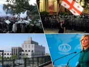 Захарова сравнила реакцию США на массовые протесты в Армении и Грузии