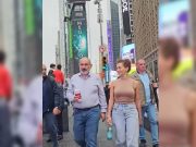 В годовщину 44-дневной войны Анна Акопян опубликовала видео с веселой прогулки с Пашинян по Нью-Йорку