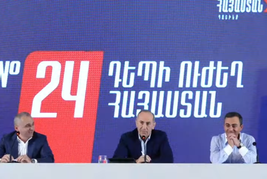 Встреча лидеров блока «Армения» с жителями Апарана (прямое включение)