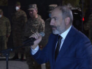 Выступление Пашиняна перед батальном, отбывающим на фронт (видео)
