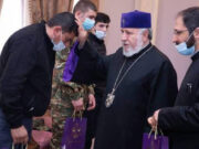 Гарегин II принял 5-ых военнослужащих, раненых во время войны