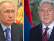 Армен Саркисян в послании Путину: надеюсь, усилия России позволят в ближайшие дни прекратить кровопролитие в Карабахе