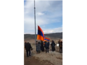 В Шурнухе в торжественной обстановке поднимают 30-метровый флаг Армении
